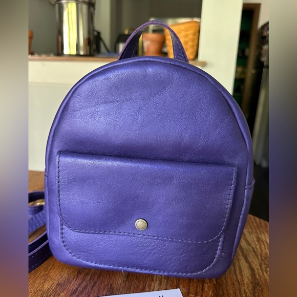 Portland Leather Handbags - Portland Leather Goods Amethyst Snap Mini Backpack